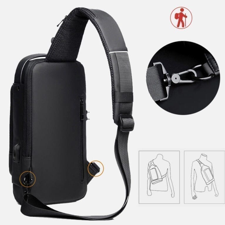 Mochila Anti-Furto com Senha USB Slim Bag 